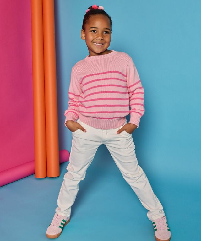 Striped Sweater- Pink