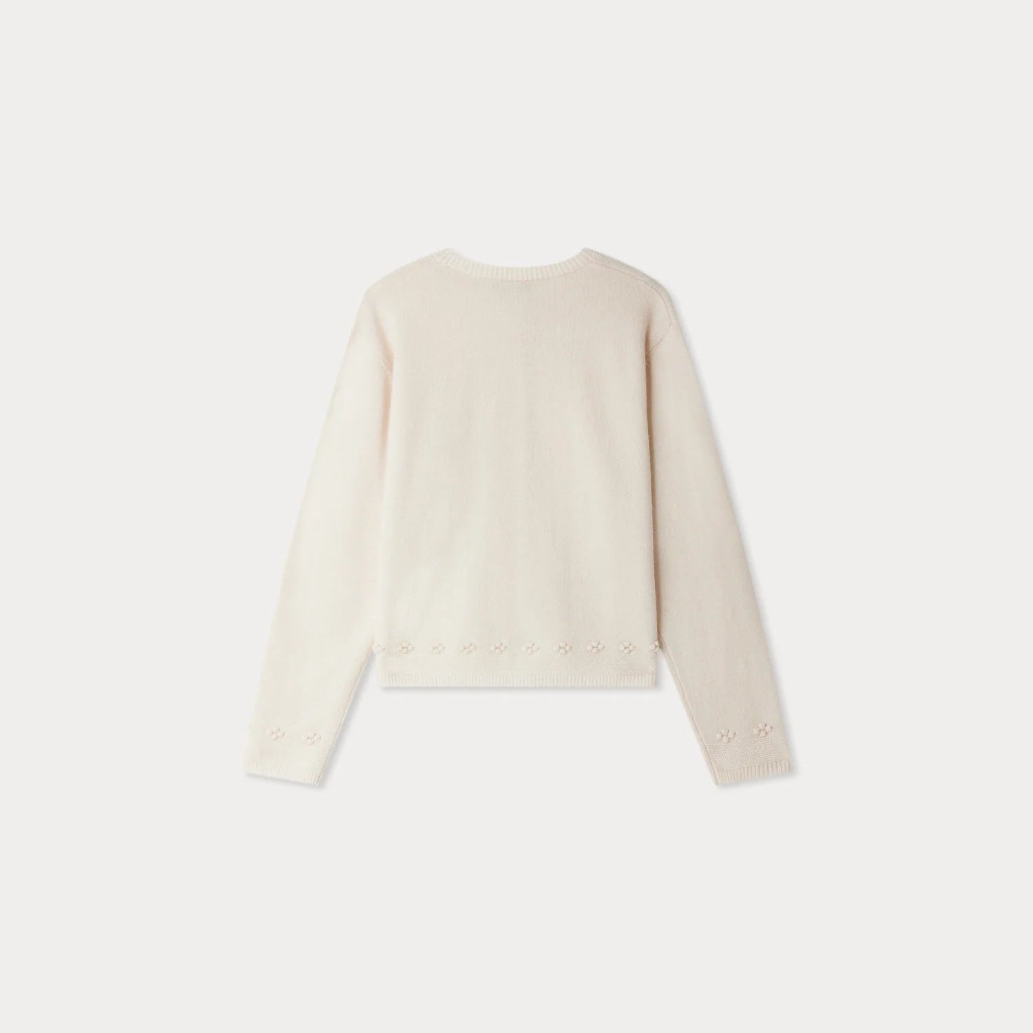 Juka cardigan with fancy stitch in wool and cashmere made by Bonpoint