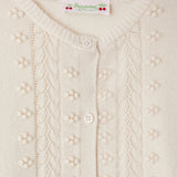 Juka cardigan with fancy stitch in wool and cashmere made by Bonpoint