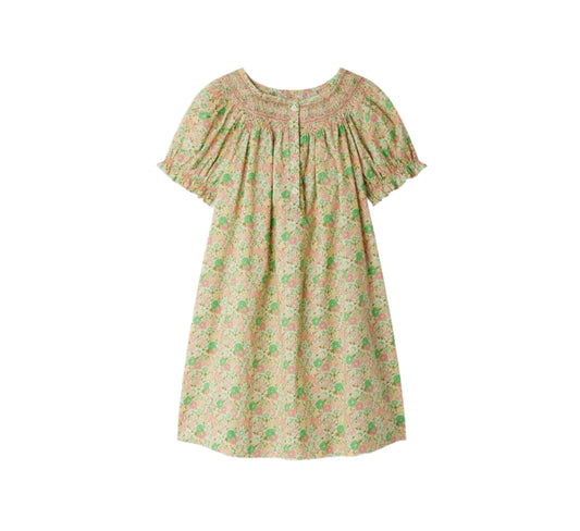 Bonpoint Jarah Smocked Rose Pale Liberty Dress