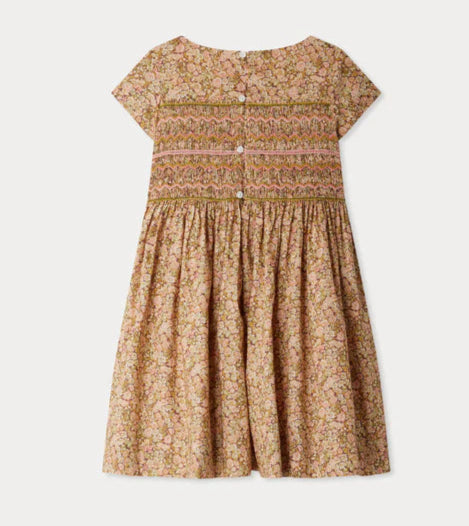Rose Camelia Smocked Liberty Duchesse Dress