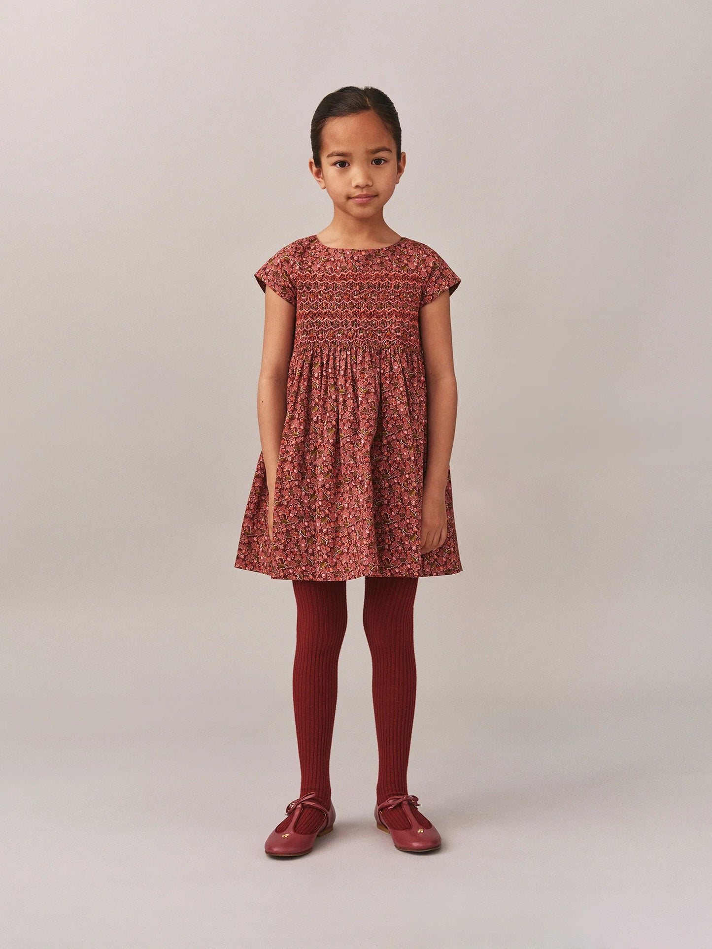Bonpoint Im Grenadine Smocked Liberty Duchesse Dress