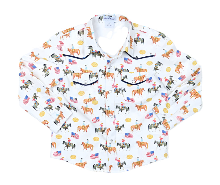 BlueQuail Grand Entry Pearl Snap Long Sleeve Shirt