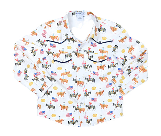 BlueQuail Grand Entry Pearl Snap Long Sleeve Shirt
