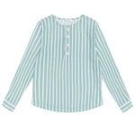 Minnow Tamarin Stripe Linen Henley