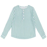 Minnow Tamarin Stripe Linen Henley