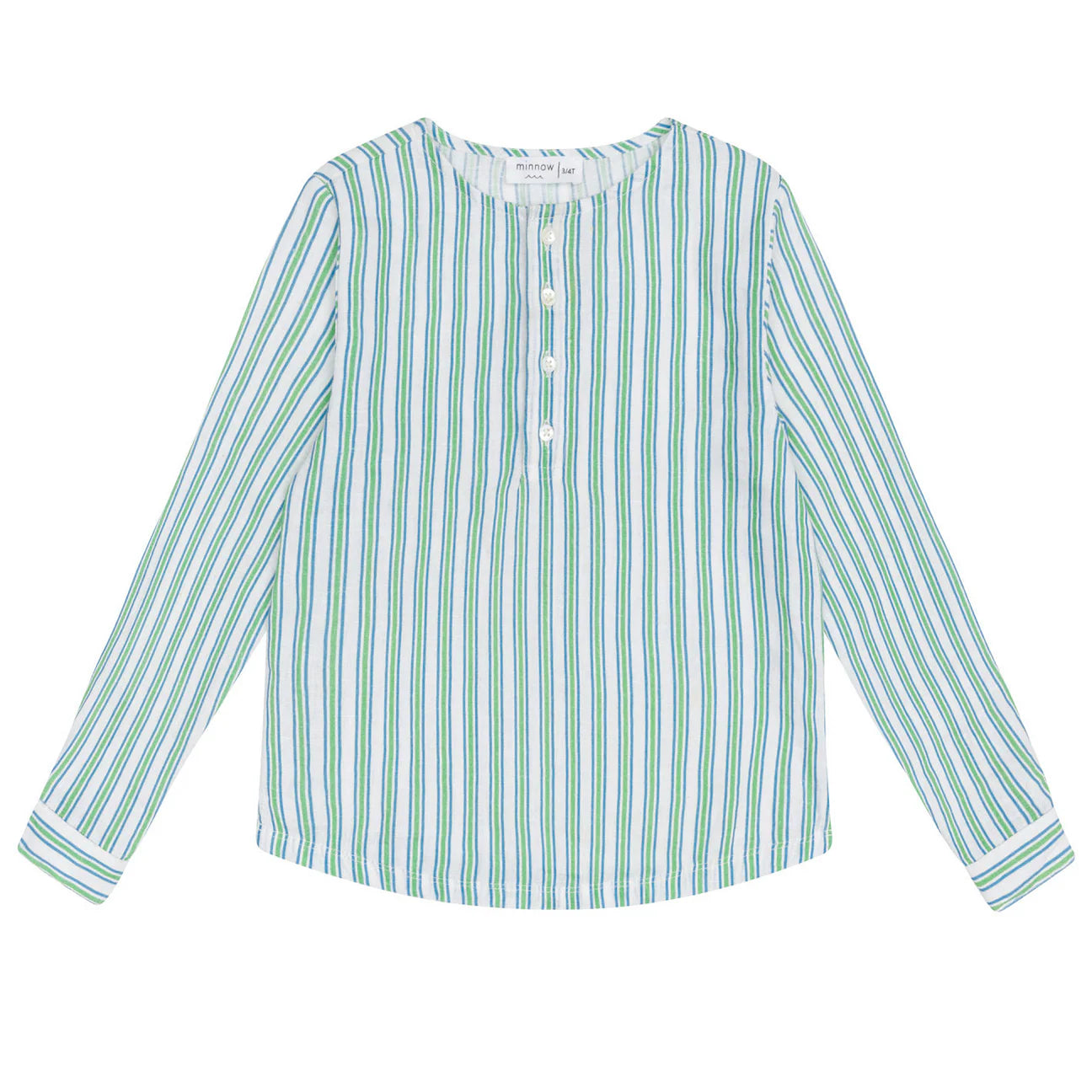 Minnow Tamarin Stripe Linen Henley