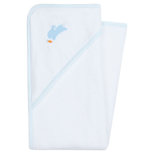 Little English Hooded Towel - Blue Bunny