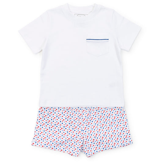 Lila and Hayes Walker Boys' Short Set - Star Spangled