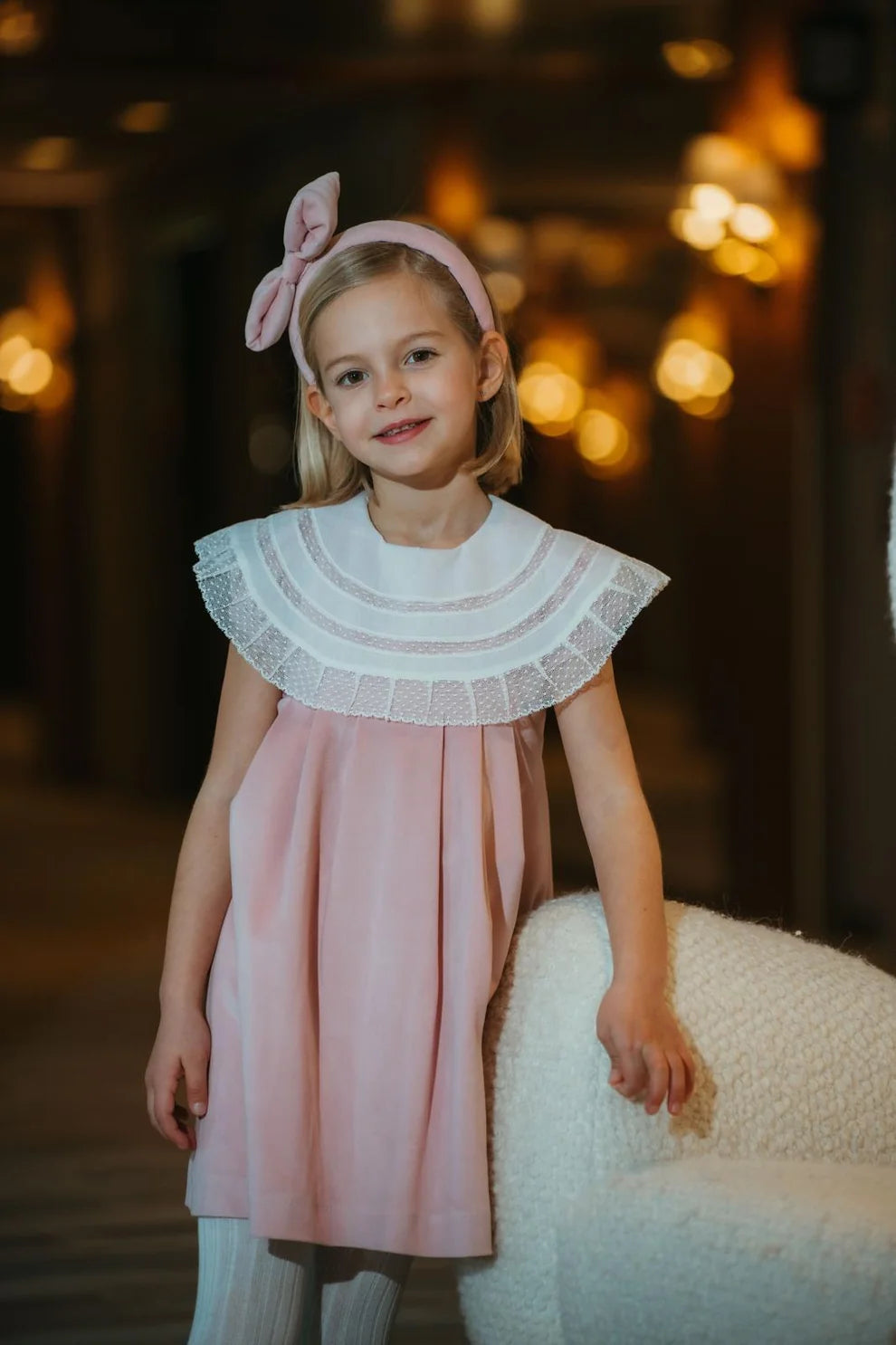 Sal and Pimenta Marshmallow Velvet Dress