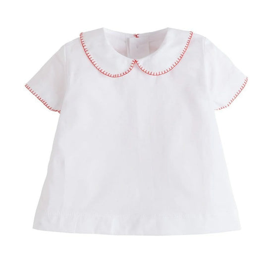 Little English Whipstitch Day Shirt - Red