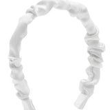 Wee Ones Ruffle Satin Headband- White