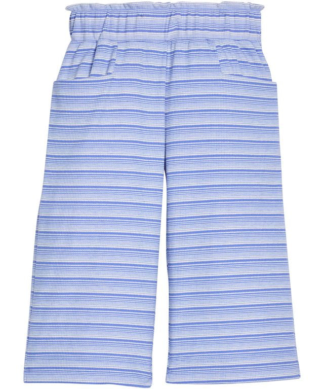 Bisby Palazzo Pants- Blue Sparkle Stripe