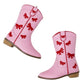 Wild + Rae Cowgirl Red and Pink Bow Boots