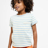 Oso & Me Willie T-Shirt- Dusty Blue Stripe