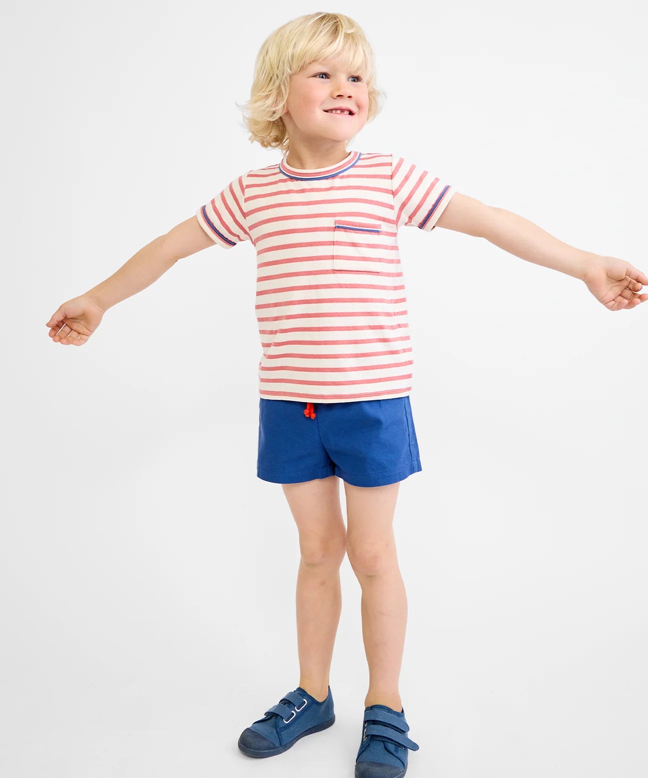 Oso & Me Willie T-Shirt- Nautical Red Stripe
