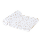 Magnolia Baby Darling Cowboy Boots Printed Swaddle Blanket- Ivory