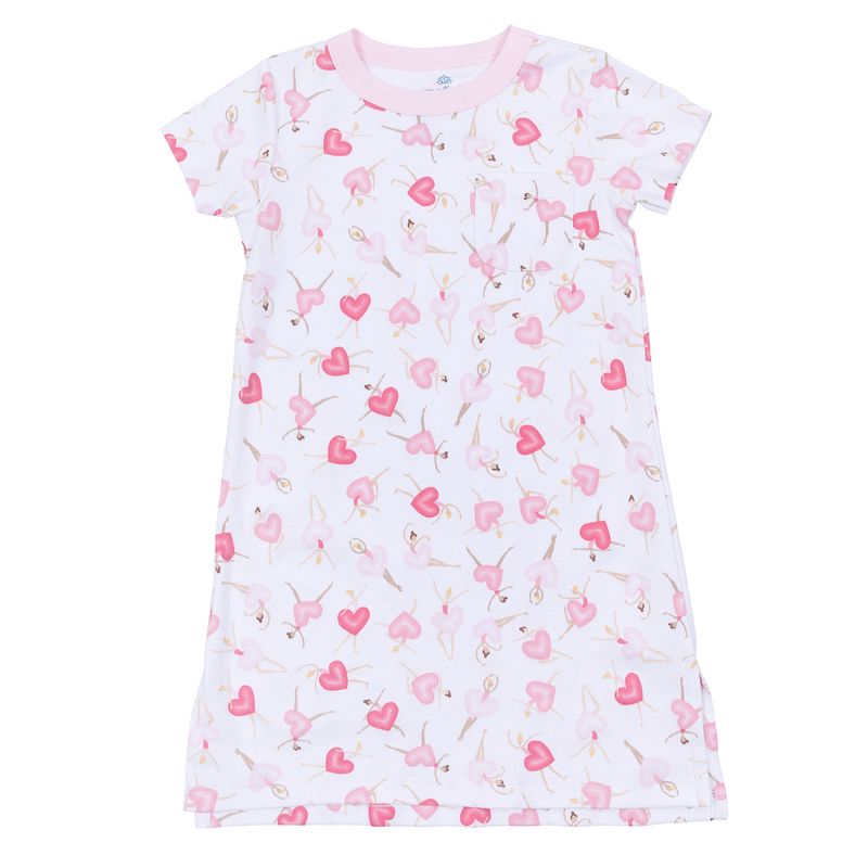 Magnolia Baby Dancing Hearts Short Sleeve Nightdress