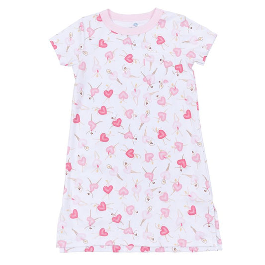 Magnolia Baby Dancing Hearts Short Sleeve Nightdress