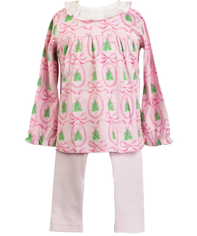 The Proper Peony Pink Tannenbaum Legging Set
