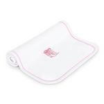 Magnolia Baby Darling Cowboy Boots Burp Cloth- Pink