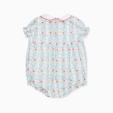 La CoquetaIvory Rose Stripe Xana Baby Girl Romper