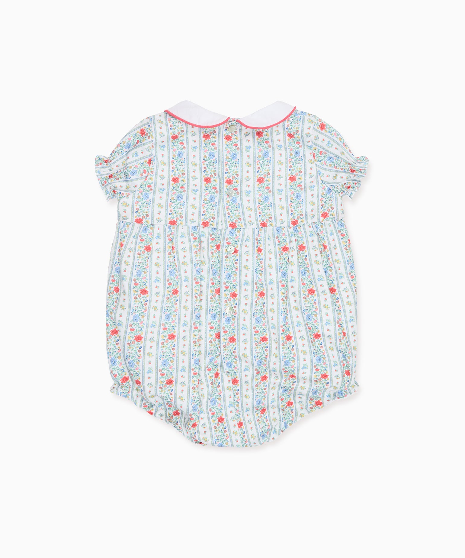 La CoquetaIvory Rose Stripe Xana Baby Girl Romper
