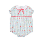 La Coqueta Ivory Rose Stripe Xana Baby Girl Romper