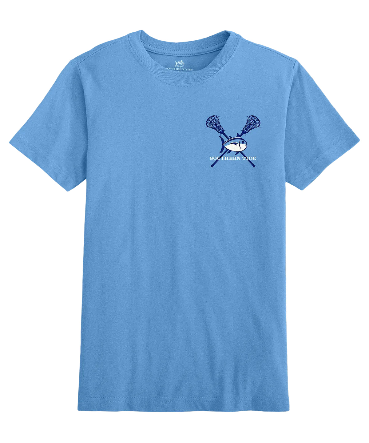 Southern Tide Lacrosse Palm Short Sleeve T-Shirt- Ocean Channel