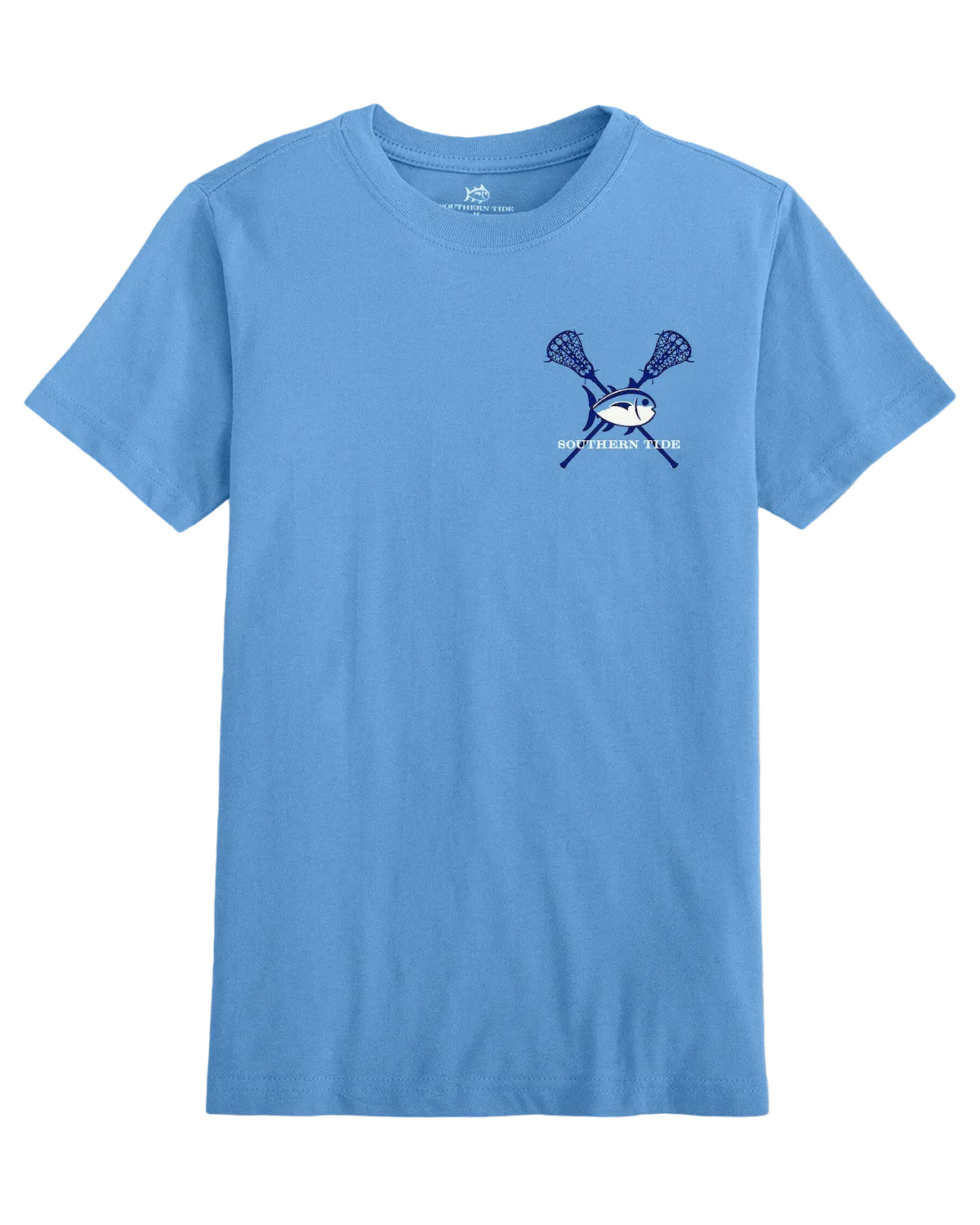 Southern Tide Lacrosse Palm Short Sleeve T-Shirt- Ocean Channel