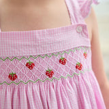 Smocked Lizzy D Dress- Strawberries