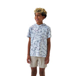 Burlebo White Camo Short Sleeve Performance Hoodie