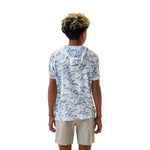 Burlebo White Camo Short Sleeve Performance Hoodie
