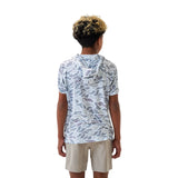 Burlebo White Camo Short Sleeve Performance Hoodie