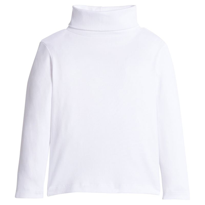 Little Ebglish childrens clothing Solid Turtleneck - White
