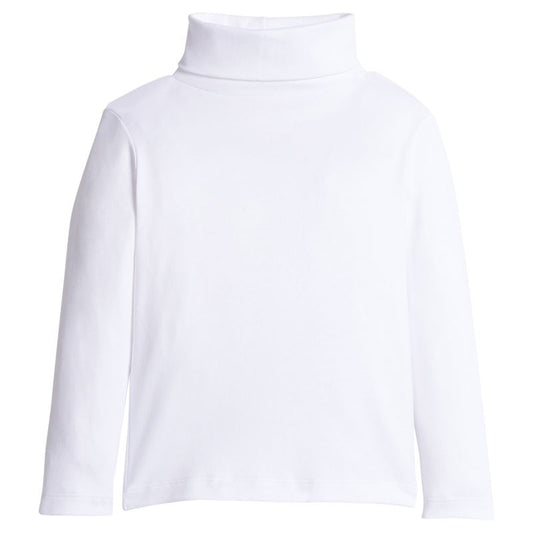 Little Ebglish childrens clothing Solid Turtleneck - White