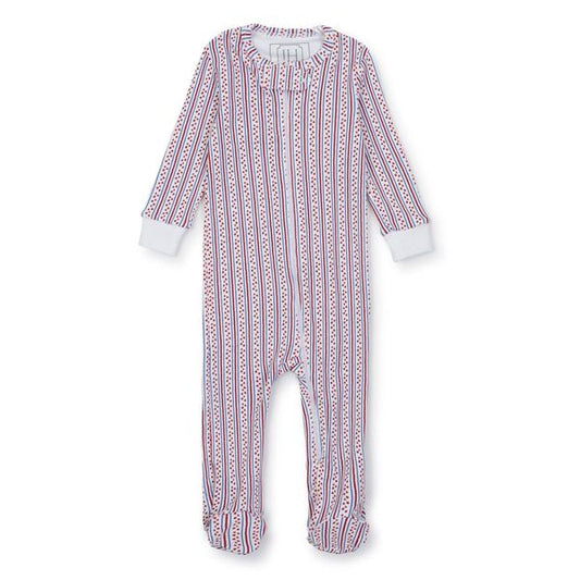 Lila and Hayes Parker Pima Cotton Zipper Pajama - Stars and Stripes
