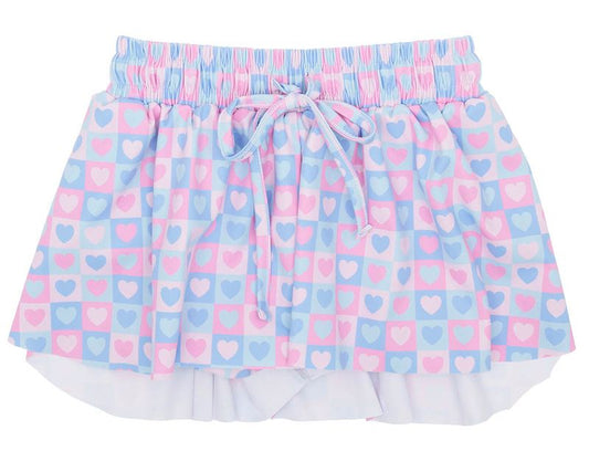 Butterfly Pastel Hearts Flowy Shorts