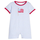 Little English Applique Romper- Flag
