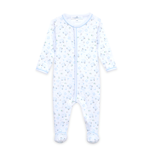 Magnolia Baby Little Golfer Footie- Light Blue