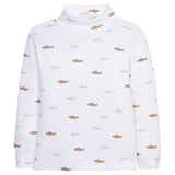 Little English Printed Turtleneck - Fish