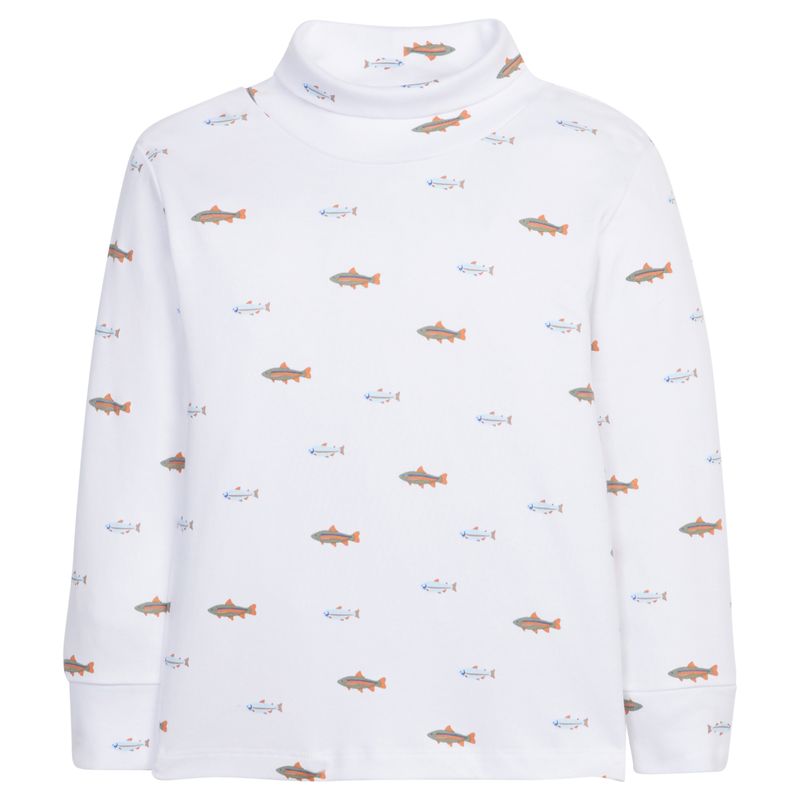 Little English Printed Turtleneck - Fish