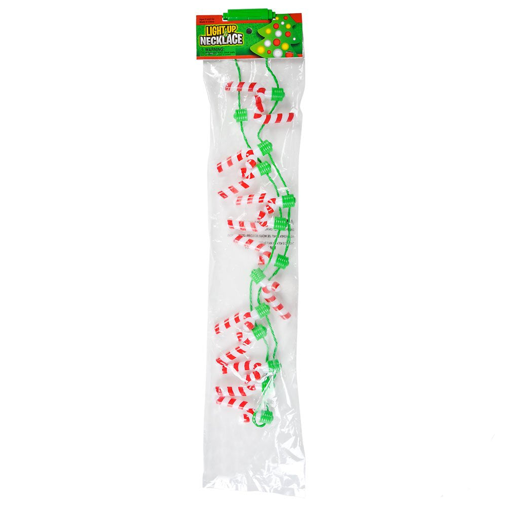The Toy Network Light Up Candy Cane Necklace 25"
