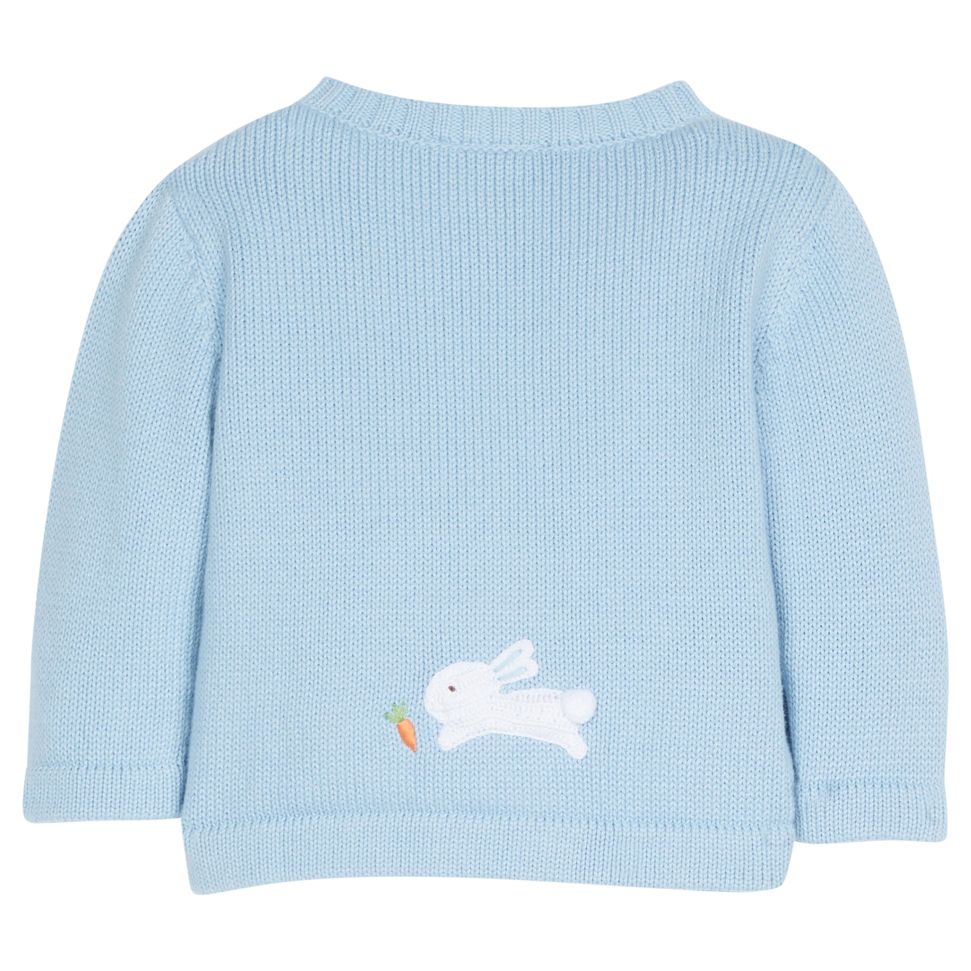 Little English Crochet Sweater - Blue Bunny