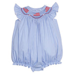 Little English Smocked Bishop Bubble- Flags