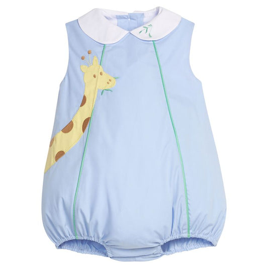 Little English Apron Bubble- Blue Giraffe