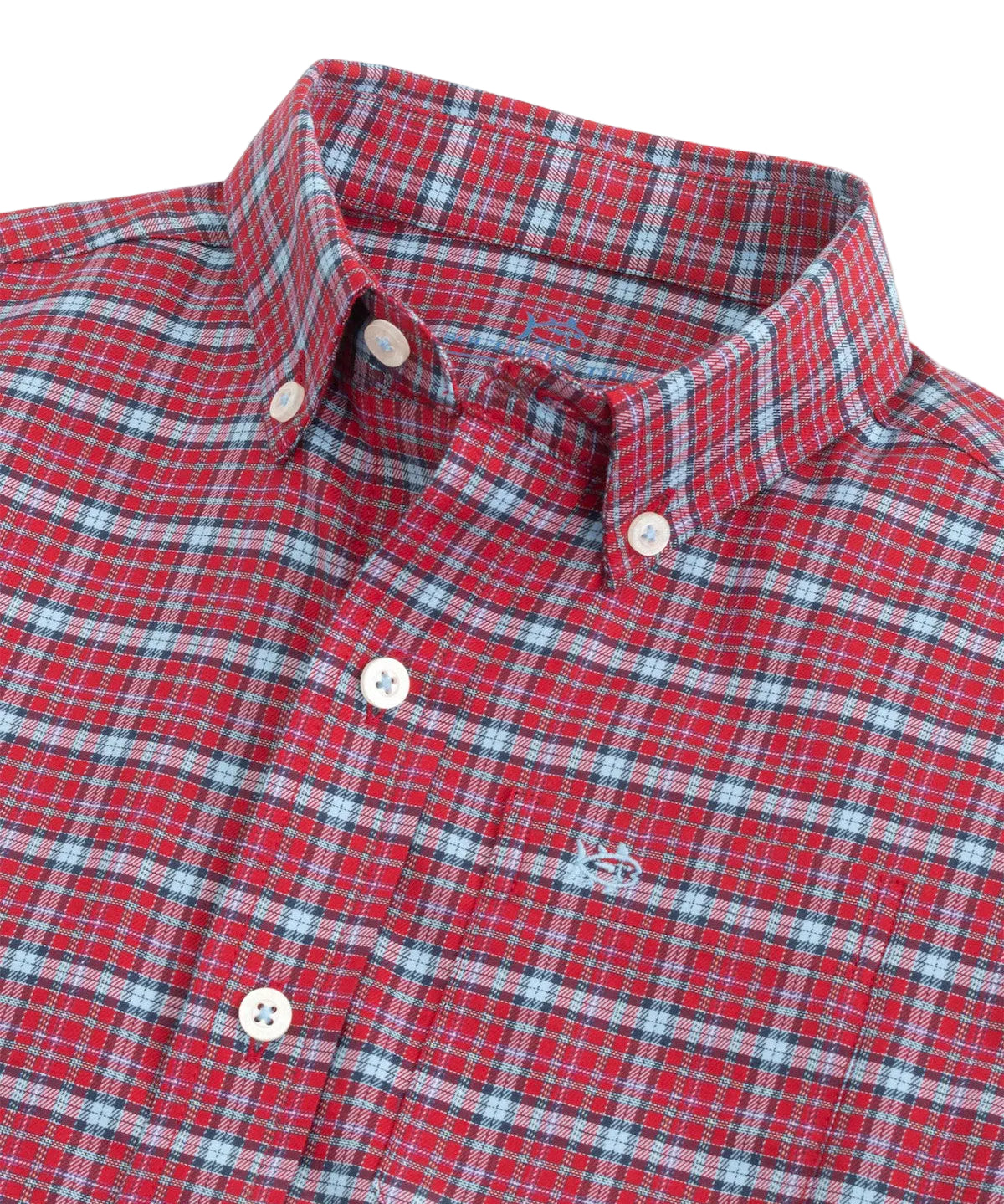 Southern Tide Skipjack Sport Shirt- Salsa Red