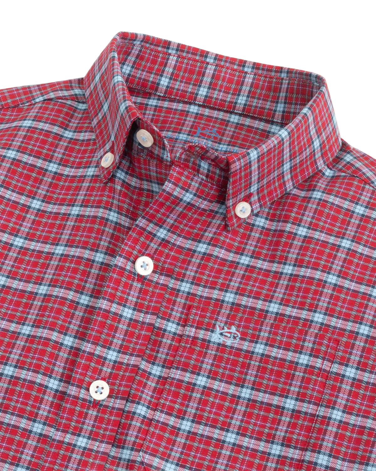 Southern Tide Skipjack Sport Shirt- Salsa Red