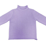 A Soft Idea Jersey Rollneck Sweater - Lavender