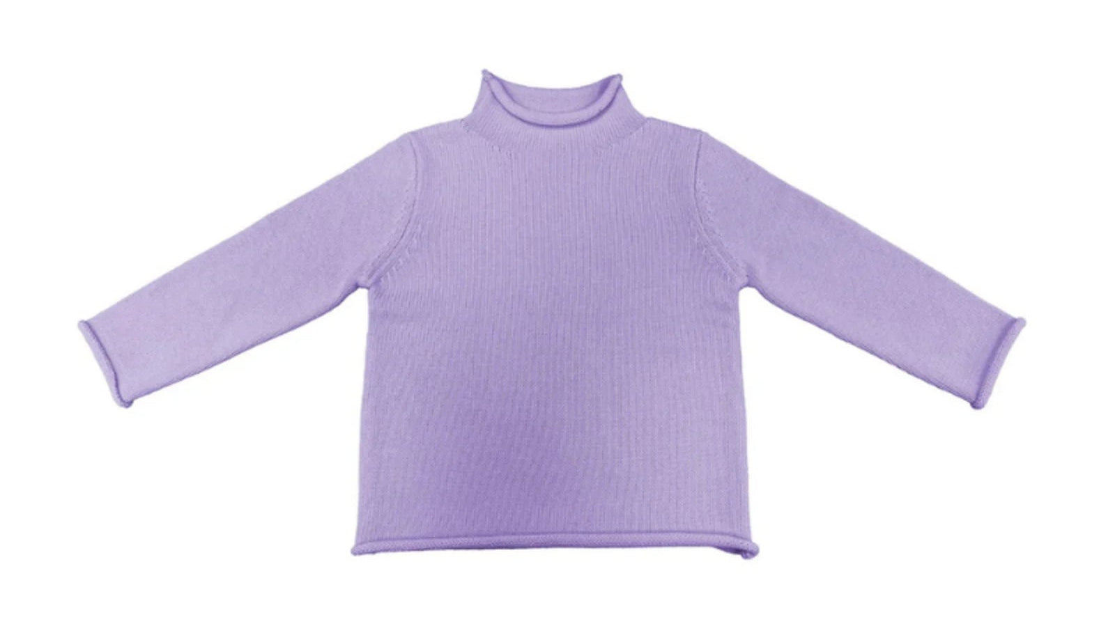 A Soft Idea Jersey Rollneck Sweater - Lavender